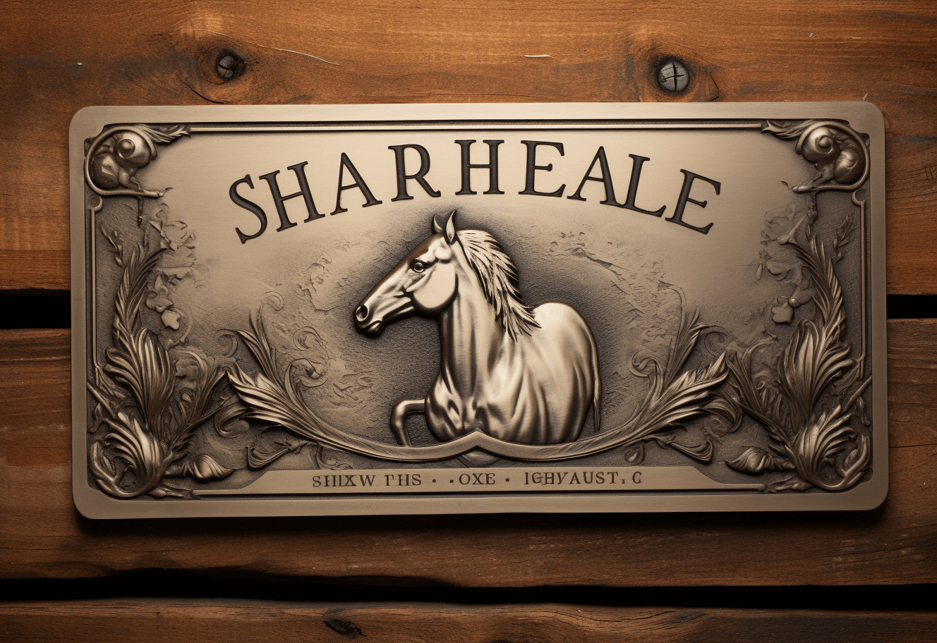 grey stable name plaque