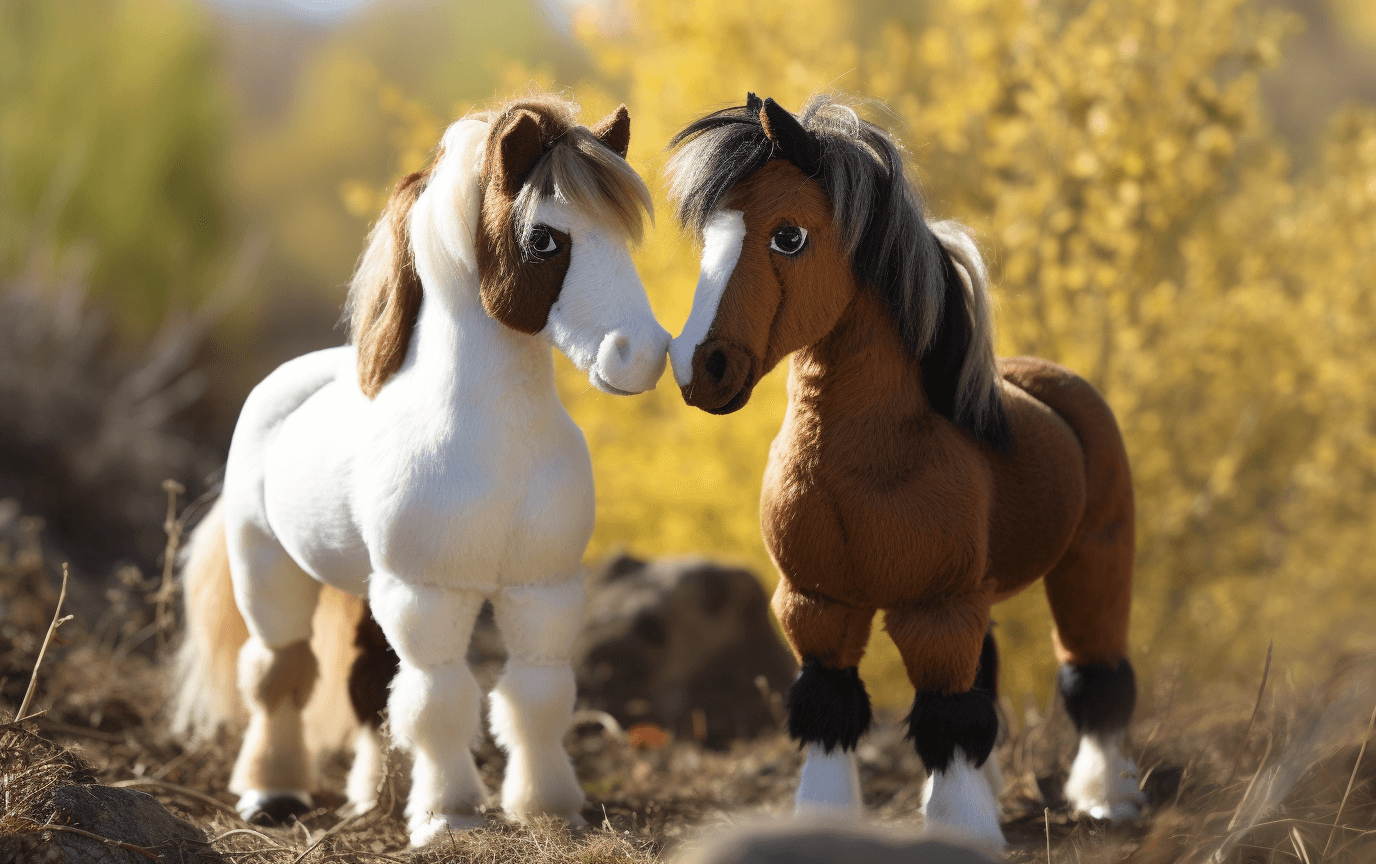 plush toy horse set