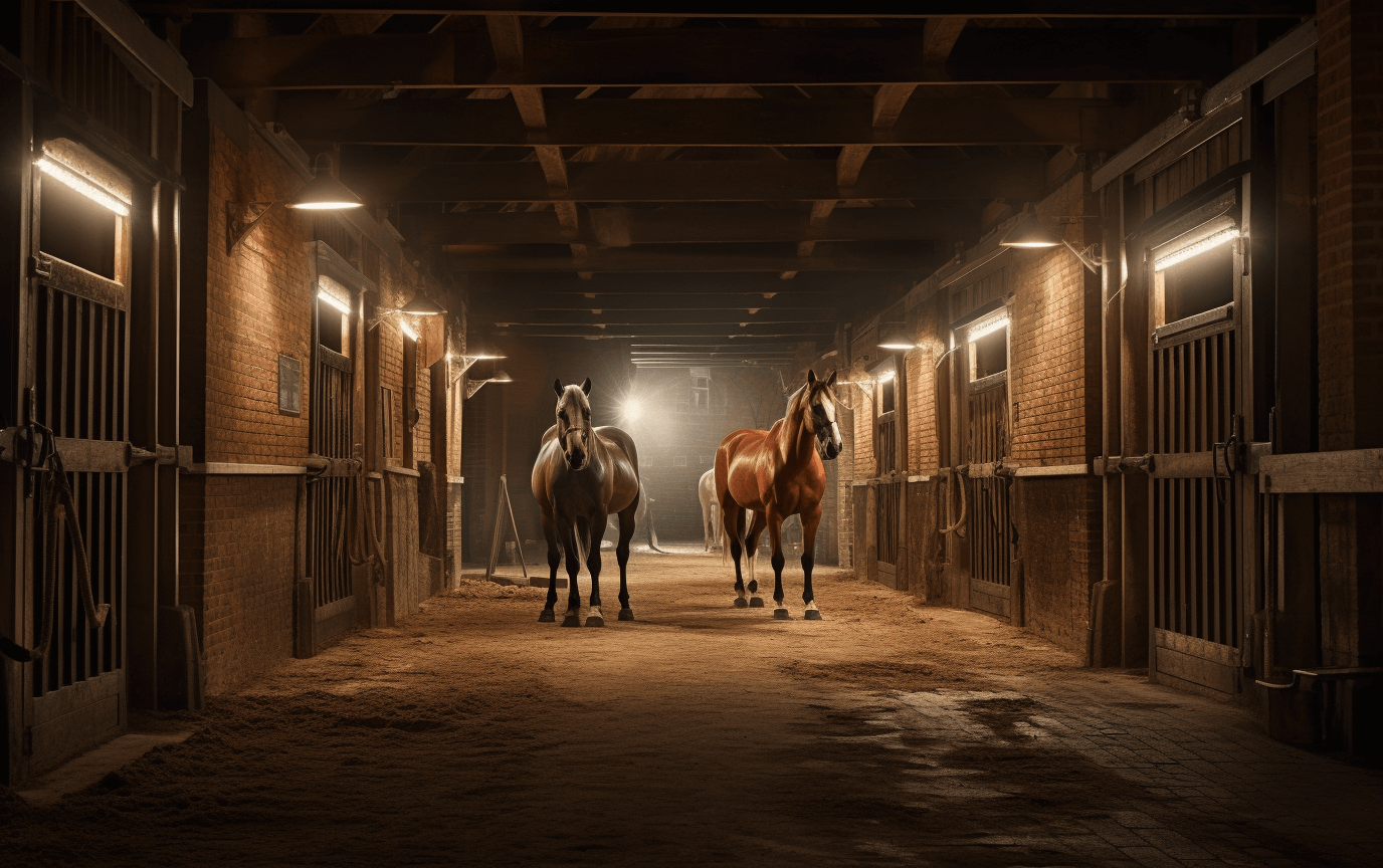 newly built horse stable with horse barn architect plans